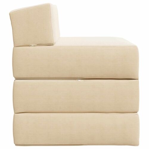 Sofa na razvlačenje Krem 200 x 70 x 15 cm Kordura tekstil - Krem 200 x 70 x 15 cm Baršunasta tkanina Cijena