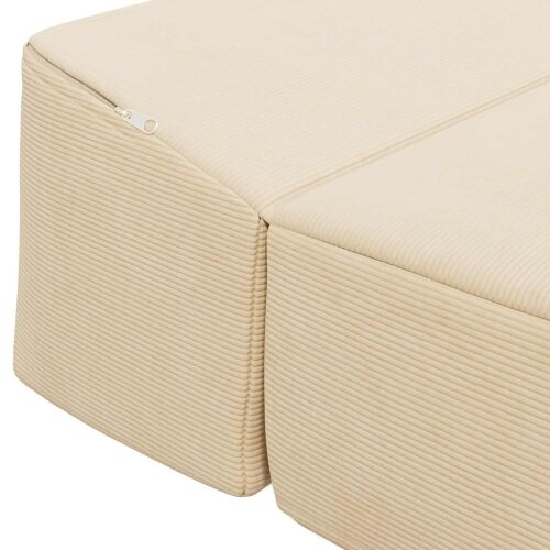 Sofa na razvlačenje Krem 200 x 70 x 15 cm Kordura tekstil - Krem 200 x 70 x 15 cm Baršunasta tkanina Cijena