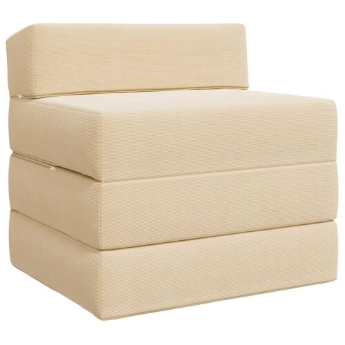 Sofa na razvlačenje Krem 200 x 70 x 15 cm Kordura tekstil - Krem 200 x 70 x 15 cm Baršunasta tkanina Cijena
