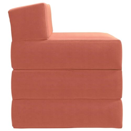 Sofa na razvlačenje Crvena narančasta 200 x 70 x 15 cm - Crvena narančasta 200 x 70 x 15 cm Baršunasta tkanina Cijena