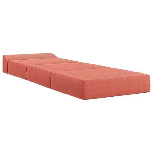 Sofa na razvlačenje Crvena narančasta 200 x 70 x 15 cm - Crvena narančasta 200 x 70 x 15 cm Baršunasta tkanina Cijena