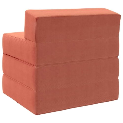 Sofa na razvlačenje Crvena narančasta 200 x 70 x 15 cm - Crvena narančasta 200 x 70 x 15 cm Baršunasta tkanina Cijena