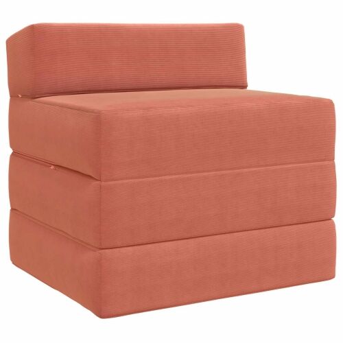 Sofa na razvlačenje Crvena narančasta 200 x 70 x 15 cm - Crvena narančasta 200 x 70 x 15 cm Baršunasta tkanina Cijena