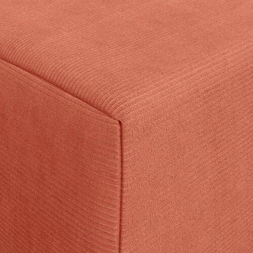 Sofa na razvlačenje Crvena narančasta 200 x 70 x 15 cm - Crvena narančasta 200 x 70 x 15 cm Baršunasta tkanina Cijena