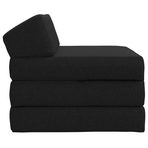 Sofa na razvlačenje Crna 200 x 70 x 10 cm Tkanina - Crna 200 x 70 x 10 cm Tkanina Cijena