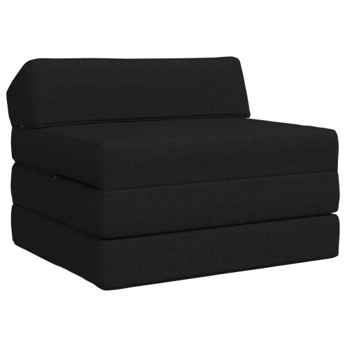 Sofa na razvlačenje Crna 200 x 70 x 10 cm Tkanina - Crna 200 x 70 x 10 cm Tkanina Cijena