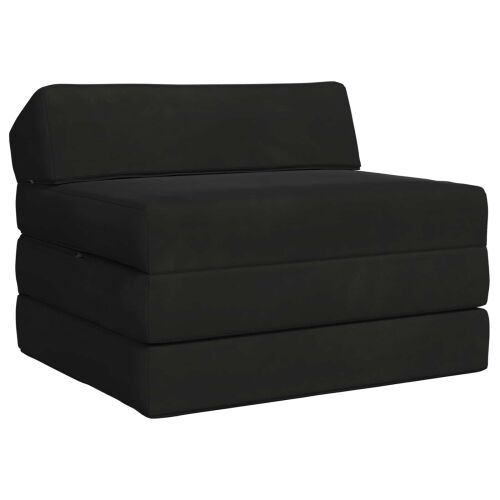 Sofa na razvlačenje Crna 200 x 70 x 10 cm Baršun - Crna 200 x 70 x 10 cm Baršun Cijena