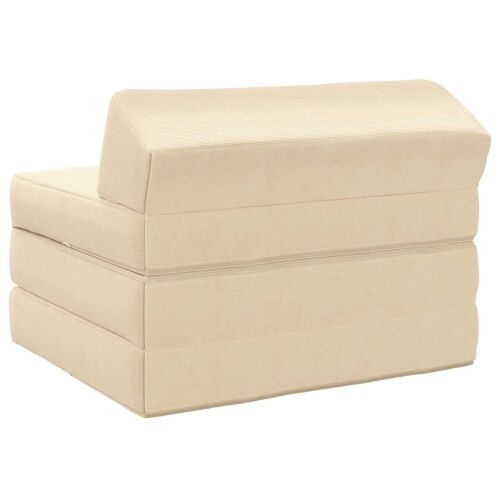 Sofa na razvlačenje Krem 200 x 70 x 10 cm Kordura tekstil - Krem 200 x 70 x 10 cm Baršunasta tkanina Cijena