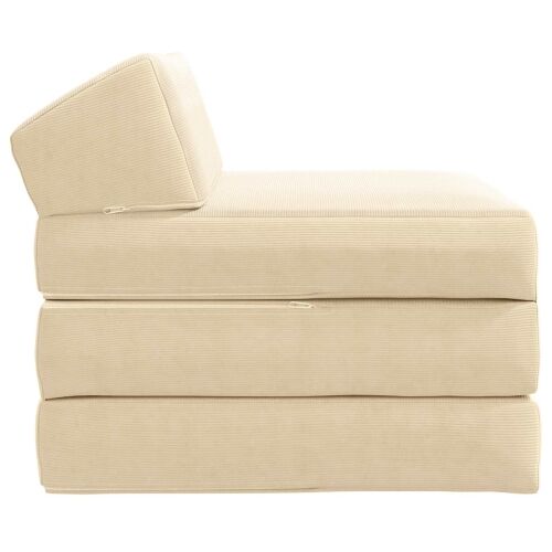 Sofa na razvlačenje Krem 200 x 70 x 10 cm Kordura tekstil - Krem 200 x 70 x 10 cm Baršunasta tkanina Cijena