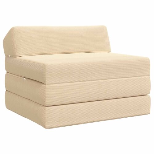 Sofa na razvlačenje Krem 200 x 70 x 10 cm Kordura tekstil - Krem 200 x 70 x 10 cm Baršunasta tkanina Cijena