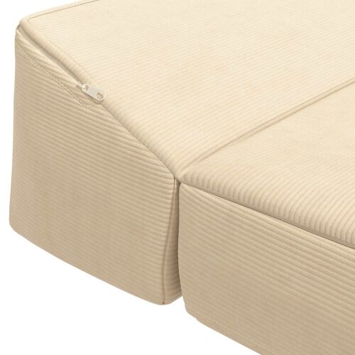 Sofa na razvlačenje Krem 200 x 70 x 10 cm Kordura tekstil - Krem 200 x 70 x 10 cm Baršunasta tkanina Cijena