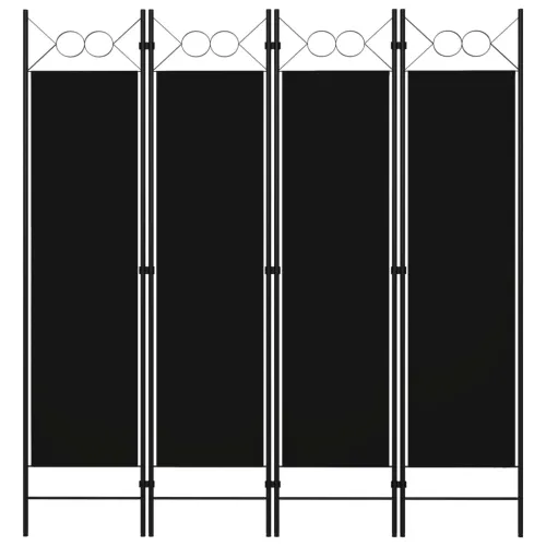 Paravan - Sobna pregrada s 4 panela crna 160 x 180 cm - Crna 4 Crna 4 Cijena