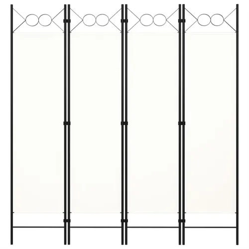 Paravan - Sobna pregrada s 4 panela bijela 160 x 180 cm - Bijela 4 Cijena