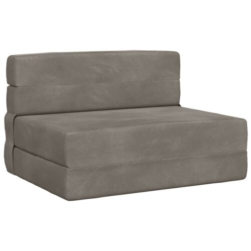 Sofa na razvlačenje Svjetlosiva 70 x 72 x 60 cm Tkanina - Svjetlosiva Baršun Cijena