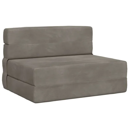 Sofa na razvlačenje Svjetlosiva 70 x 72 x 60 cm Tkanina - Svjetlosiva 70 x 72 x 60 cm Baršun Cijena