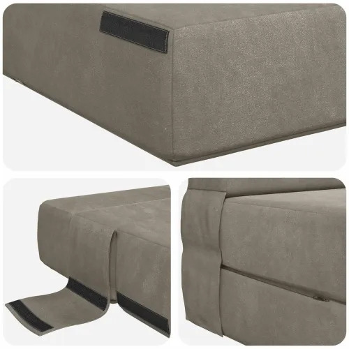 Sofa na razvlačenje Svjetlosiva 70 x 72 x 60 cm Tkanina - Svjetlosiva 70 x 72 x 60 cm Baršun Cijena