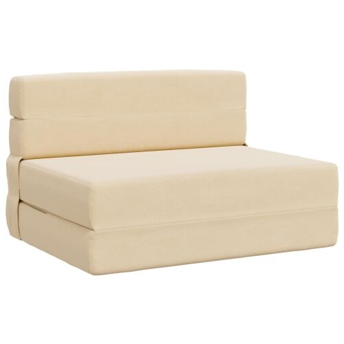 Sofa na razvlačenje Krem 70 x 72 x 60 cm Tkanina - Krem Baršunasta tkanina Cijena