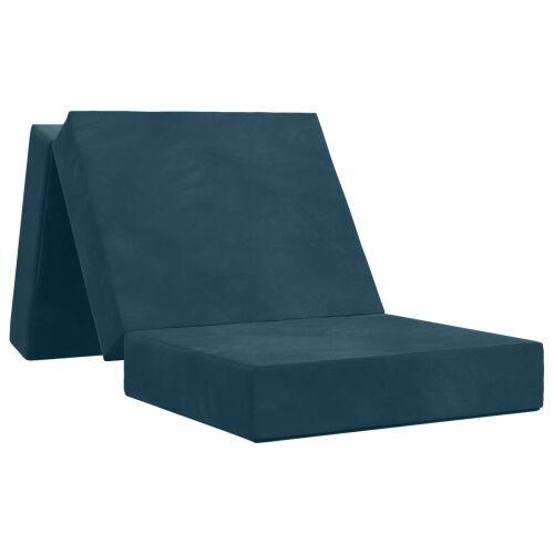Sofa na razvlačenje 75 x 63 x 45 cm Plava - Plava 190 x 75 x 15 cm Baršun Cijena