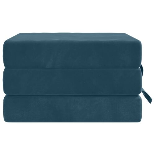 Sofa na razvlačenje 75 x 63 x 45 cm Plava - Plava 190 x 75 x 15 cm Baršun Cijena