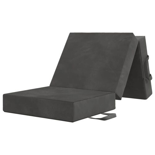 Sofa na razvlačenje 75 x 63 x 45 cm Tamnosiva - Tamnosiva 190 x 75 x 15 cm Baršun Cijena