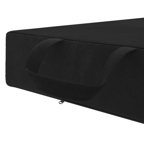 Sofa na razvlačenje 75 x 63 x 45 cm Crna - Crna 190 x 75 x 15 cm Baršun Cijena