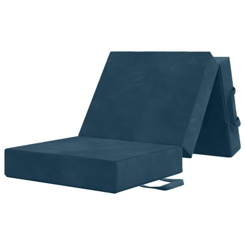 Sofa na razvlačenje 90 x 63 x 45 cm Plava - Plava 190 x 90 x 15 cm Baršun Cijena