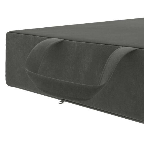 Sofa na razvlačenje 90 x 63 x 45 cm Tamnosiva - Tamnosiva 190 x 90 x 15 cm Baršun Cijena