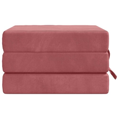 Sofa na razvlačenje 90 x 63 x 45 cm Ružičasta - Ružičasta 190 x 90 x 15 cm Baršun Cijena