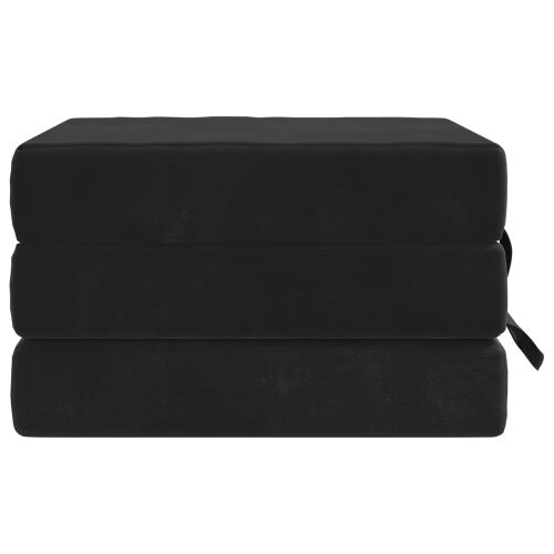 Sofa na razvlačenje 90 x 63 x 45 cm Crna - Crna 190 x 90 x 15 cm Baršun Cijena