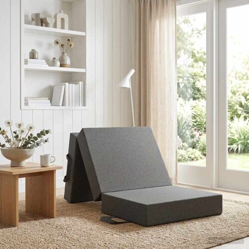 Sofa na razvlačenje 75 x 67 x 45 cm Svjetlosiva - Svjetlosiva 200 x 75 x 15 cm Tkanina Cijena