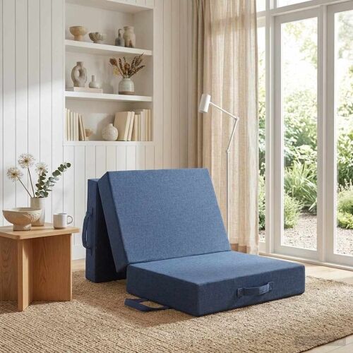 Sofa na razvlačenje 75 x 67 x 45 cm Plava - Plava 200 x 75 x 15 cm Tkanina Cijena
