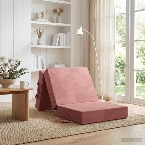 Sofa na razvlačenje 75 x 67 x 45 cm Ružičasta - Ružičasta 200 x 75 x 15 cm Baršun Cijena