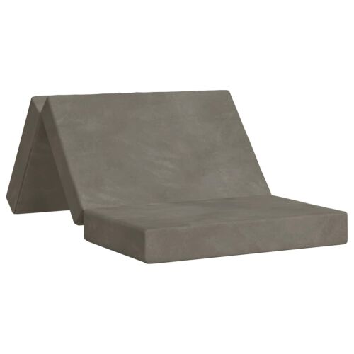 Sofa na razvlačenje 80 x 67 x 45 cm Svjetlosiva - Svjetlosiva 200 x 80 x 15 cm Baršun Cijena