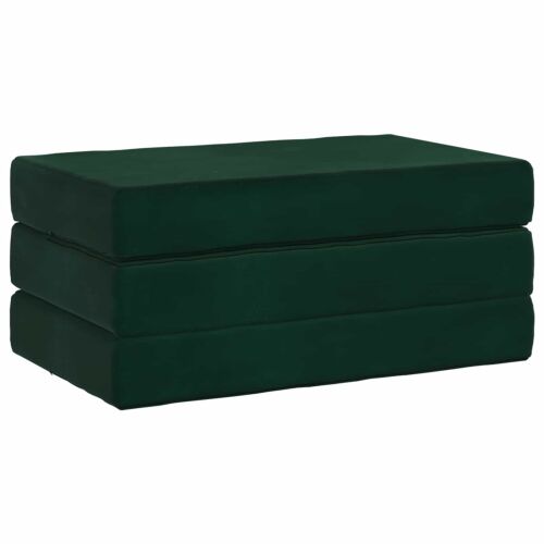 Sofa na razvlačenje 80 x 67 x 45 cm Tamnozelena - Tamnozelena 200 x 80 x 15 cm Baršun Cijena
