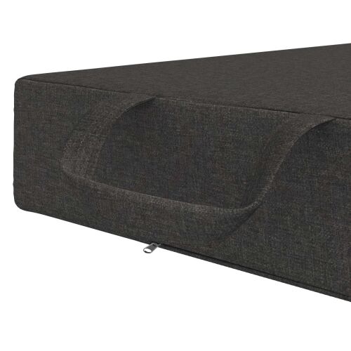 Sofa na razvlačenje 90 x 67 x 45 cm Tamnosiva - Tamnosiva 200 x 90 x 15 cm Tkanina Cijena