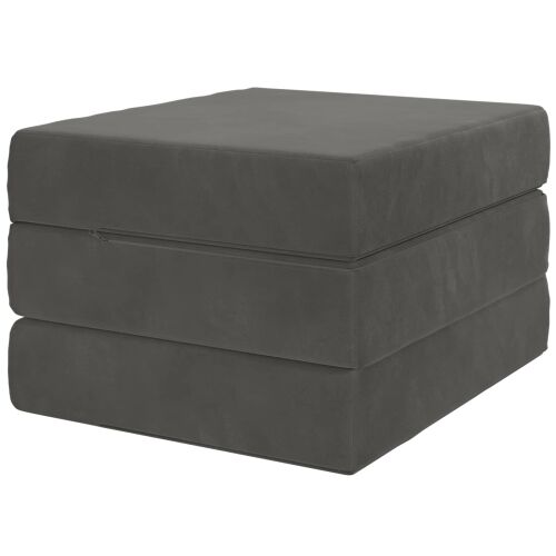 Sofa na razvlačenje 90 x 67 x 45 cm Tamnosiva - Tamnosiva 200 x 90 x 15 cm Baršun Cijena