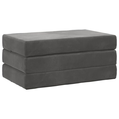Sofa na razvlačenje 100 x 67 x 45 cm Tamnosiva - Tamnosiva 200 x 100 x 15 cm Baršun Cijena