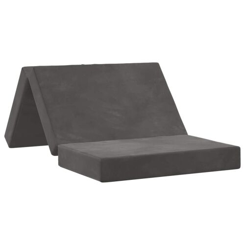Sofa na razvlačenje 100 x 67 x 45 cm Tamnosiva - Tamnosiva 200 x 100 x 15 cm Baršun Cijena