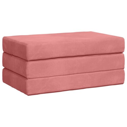 Sofa na razvlačenje 100 x 67 x 45 cm Ružičasta - Ružičasta 200 x 100 x 15 cm Baršun Cijena