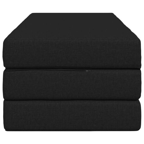 Sofa na razvlačenje 120 x 67 x 45 cm Crna - Crna 200 x 120 x 15 cm Tkanina Cijena