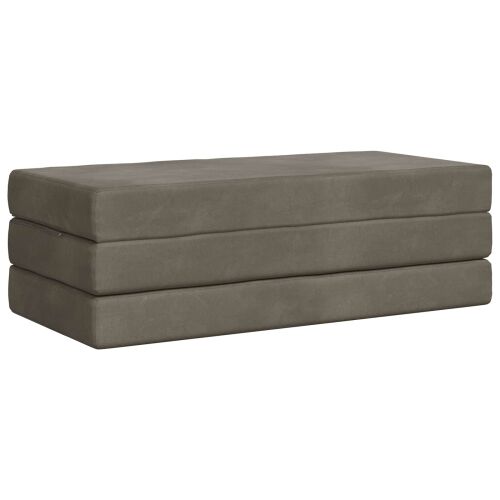 Sofa na razvlačenje 120 x 67 x 45 cm Svjetlosiva - Svjetlosiva 200 x 120 x 15 cm Baršun Cijena