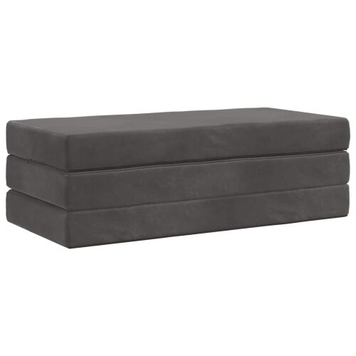 Sofa na razvlačenje 120 x 67 x 45 cm Tamnosiva - Tamnosiva 200 x 120 x 15 cm Baršun Cijena