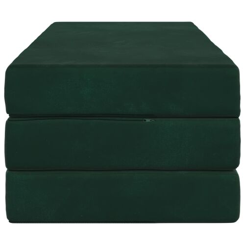 Sofa na razvlačenje 120 x 67 x 45 cm Tamnozelena - Tamnozelena 200 x 120 x 15 cm Baršun Cijena