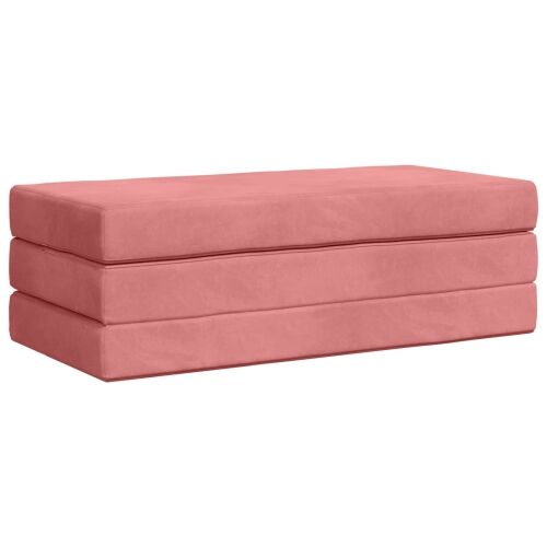 Sofa na razvlačenje 120 x 67 x 45 cm Ružičasta - Ružičasta 200 x 120 x 15 cm Baršun Cijena