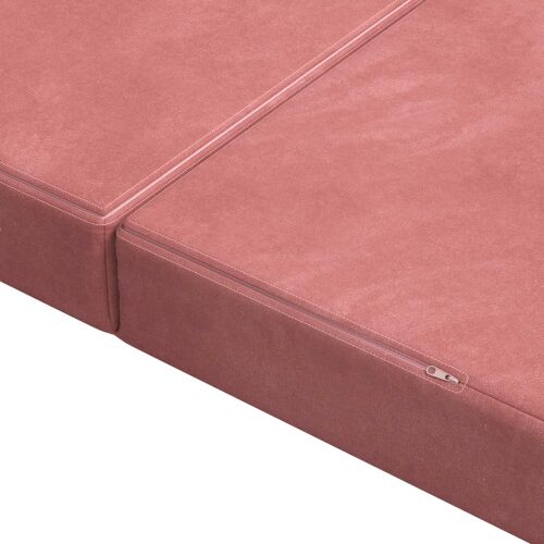 Sofa na razvlačenje 120 x 67 x 45 cm Ružičasta - Ružičasta 200 x 120 x 15 cm Baršun Cijena