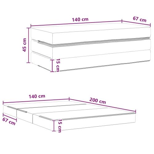 Sofa na razvlačenje 140 x 67 x 45 cm Tamnozelena - Tamnozelena 200 x 140 x 15 cm Tkanina Cijena