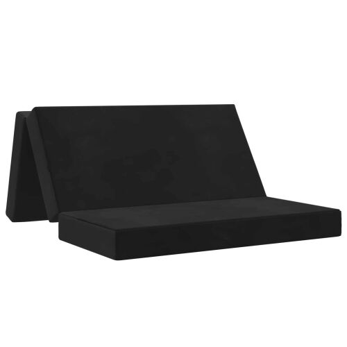 Sofa na razvlačenje 160 x 67 x 45 cm Crna - Crna 200 x 160 x 15 cm Baršun Cijena