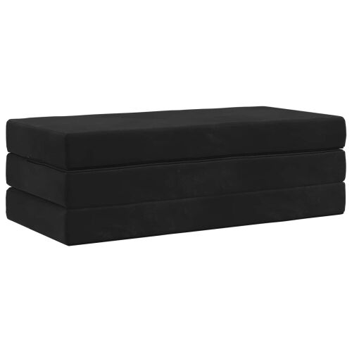 Sofa na razvlačenje 160 x 67 x 45 cm Crna - Crna 200 x 160 x 15 cm Baršun Cijena