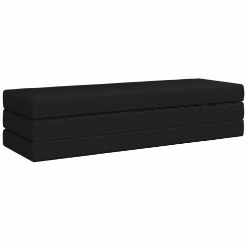 Sofa na razvlačenje 180 x 67 x 45 cm Crna - Crna 200 x 180 x 15 cm Tkanina Cijena