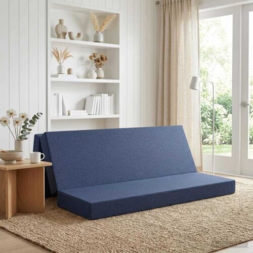 Sofa na razvlačenje 180 x 67 x 45 cm Plava - Plava 200 x 180 x 15 cm Tkanina Cijena